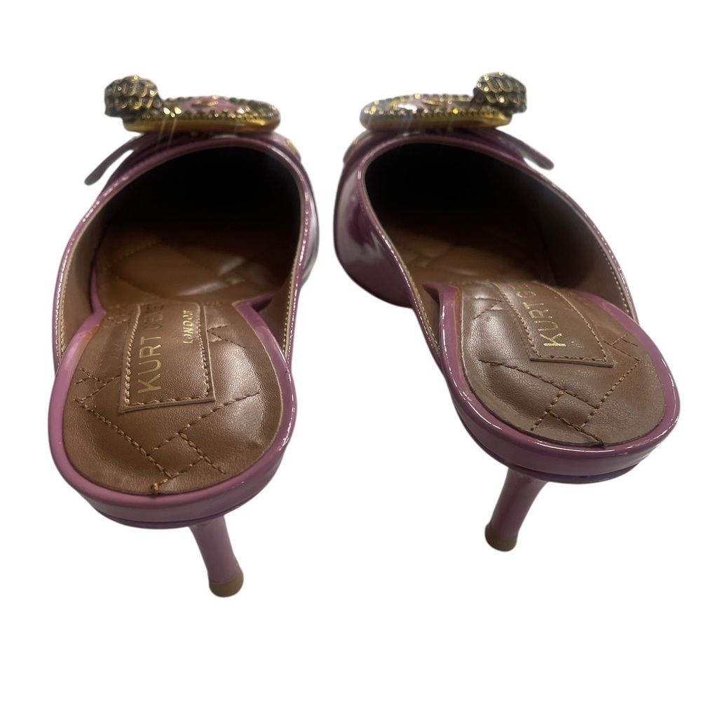 Kurt Geiger Mauve Pink kitten Heels,Embellished crystal buckle,7 - Picture 5 of 8